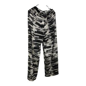 India Boutique Women’s Black and White Mesh Beach Pants w/Elastic Waist One Size